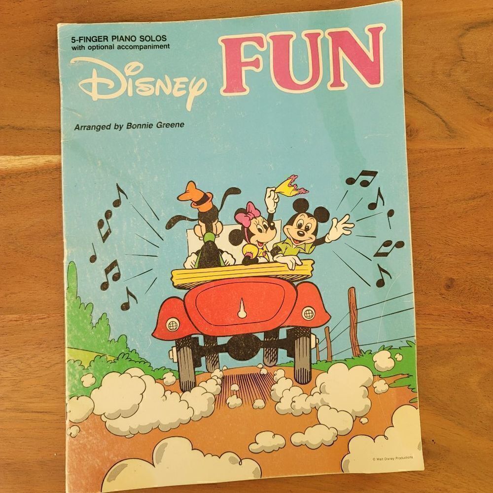 Disney piano sheet music vintage 1986 Lets go Fly A Kite Mary Poppins Winne Pooh